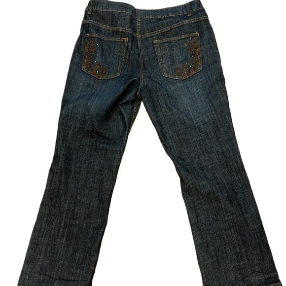 Womens Coldwater Creek Jeans with Embroidered Back Pockets Size Petite 16 - Picture 2 of 3